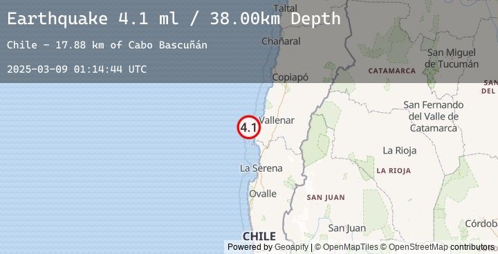 Map of OFFSHORE ATACAMA, CHILE