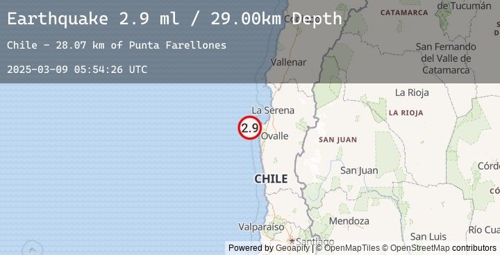 Map of OFFSHORE COQUIMBO, CHILE