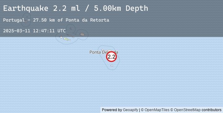 Map of AZORES ISLANDS, PORTUGAL