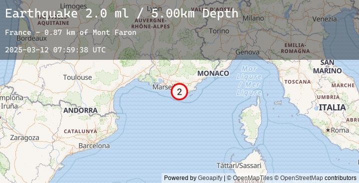 Map of NEAR SOUTH COAST OF FRANCE