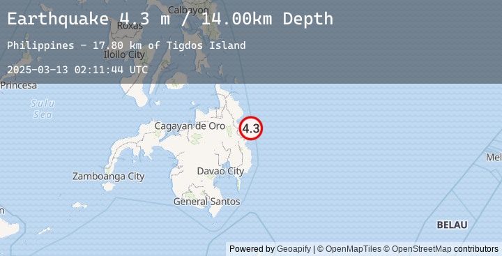 Map of MINDANAO, PHILIPPINES