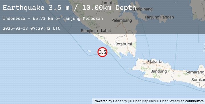 Map of SOUTHERN SUMATRA, INDONESIA