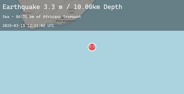 Map of OFF COAST OF SOUTH AFRICA