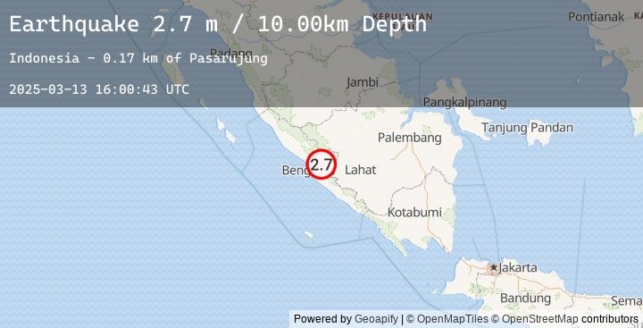 Map of SOUTHERN SUMATRA, INDONESIA