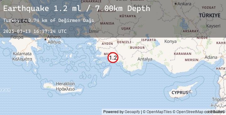 Map of DODECANESE IS.-TURKEY BORDER REG