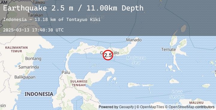 Map of MINAHASA, SULAWESI, INDONESIA
