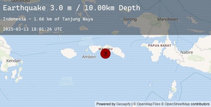 Map of SERAM, INDONESIA