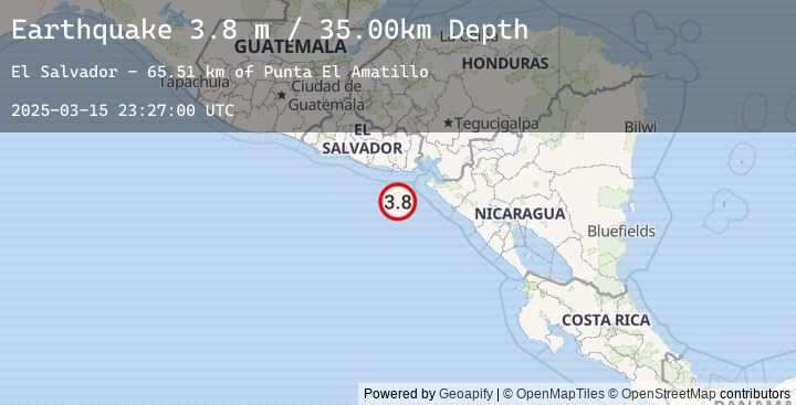 Map of OFFSHORE EL SALVADOR