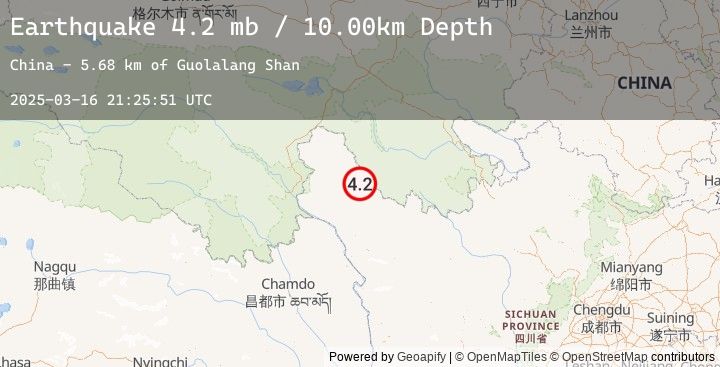 Map of QINGHAI-SICHUAN BORDER RG, CHINA
