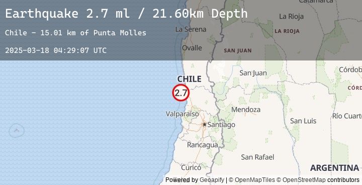 Map of OFFSHORE VALPARAISO, CHILE