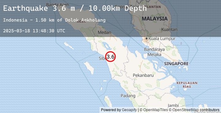 Map of NORTHERN SUMATRA, INDONESIA