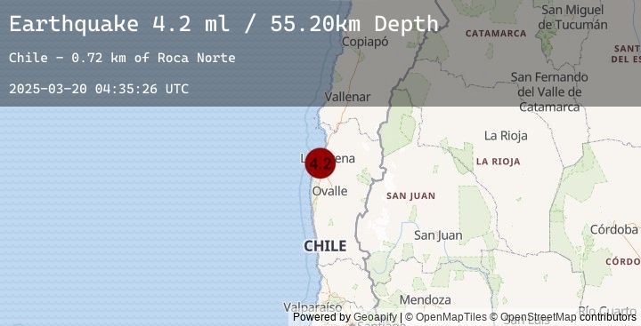 Map of OFFSHORE COQUIMBO, CHILE