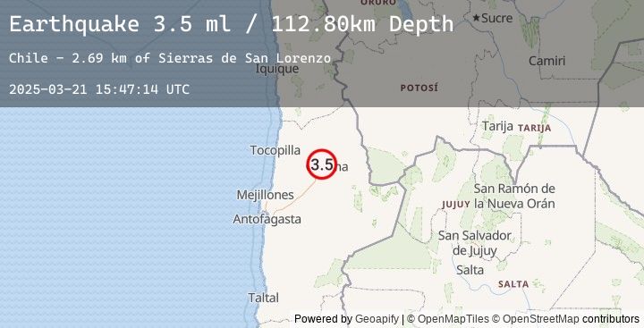 Map of ANTOFAGASTA, CHILE