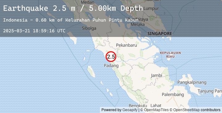 Map of SOUTHERN SUMATRA, INDONESIA