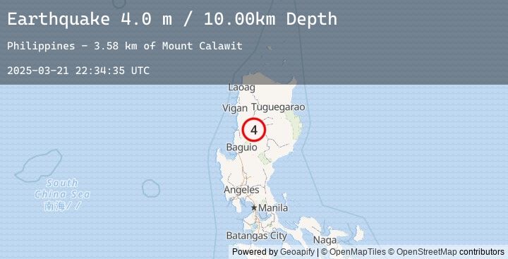 Map of LUZON, PHILIPPINES