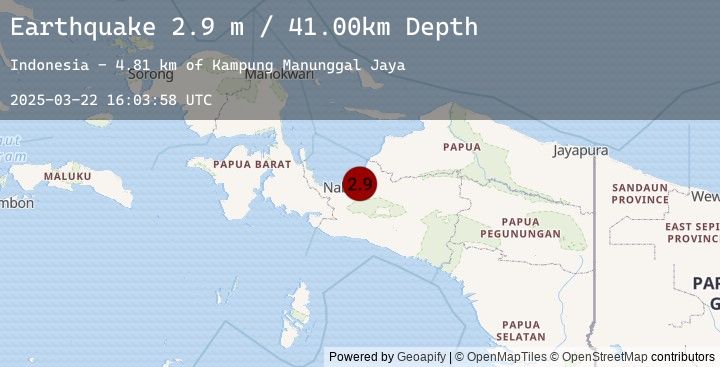 Map of PAPUA, INDONESIA