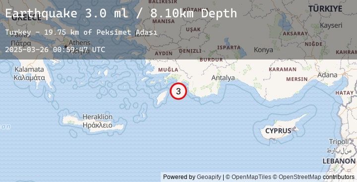 Map of DODECANESE IS.-TURKEY BORDER REG