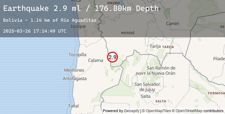 Map of POTOSI, BOLIVIA