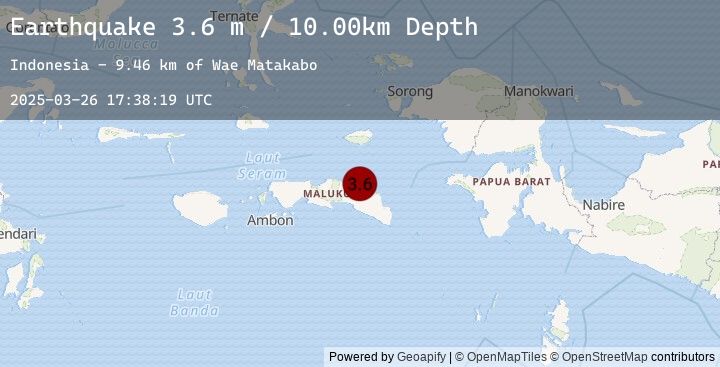 Map of CERAM SEA, INDONESIA