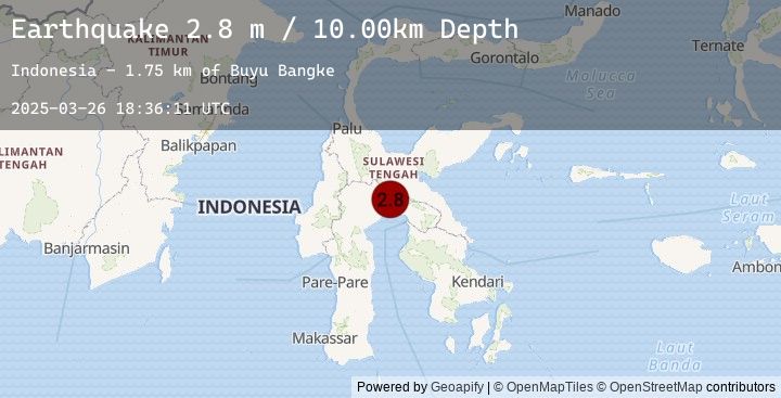 Map of SULAWESI, INDONESIA