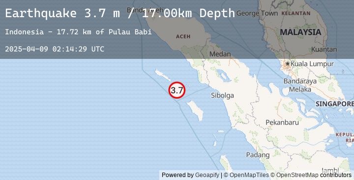 Map of NIAS REGION, INDONESIA