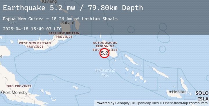 Map of BOUGAINVILLE REGION, P.N.G.