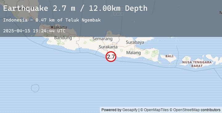 Map of JAVA, INDONESIA