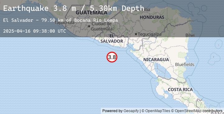 Map of OFFSHORE EL SALVADOR
