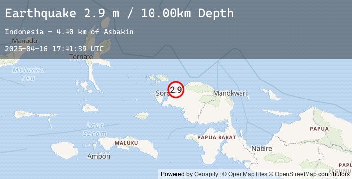 Map of NEAR N COAST OF PAPUA, INDONESIA