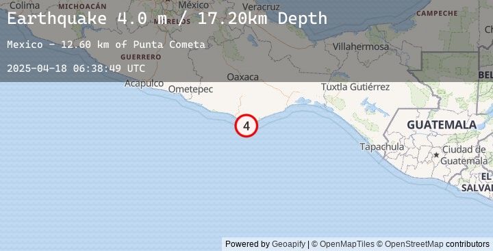 Map of OFFSHORE OAXACA, MEXICO