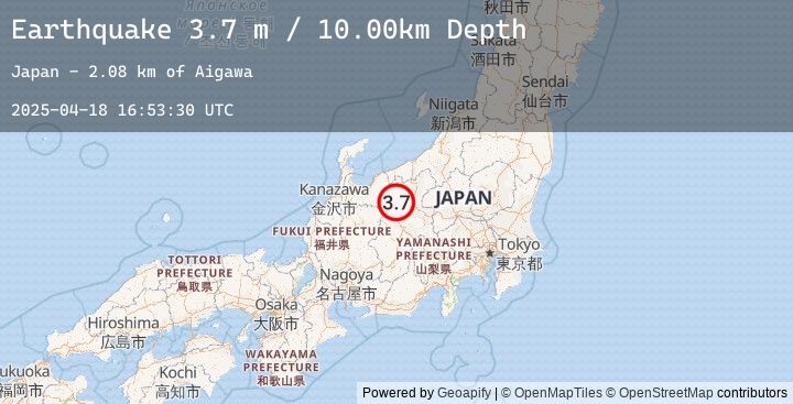 Map of EASTERN HONSHU, JAPAN