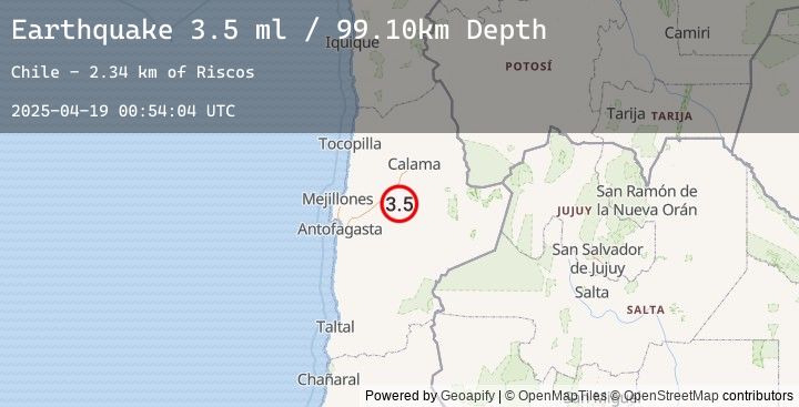 Map of ANTOFAGASTA, CHILE