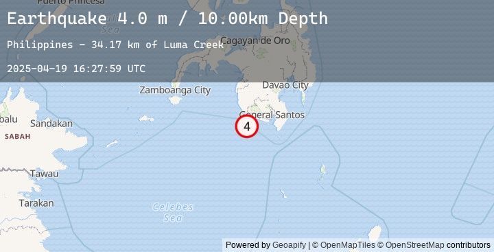 Map of MINDANAO, PHILIPPINES