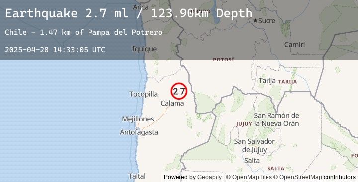 Map of ANTOFAGASTA, CHILE