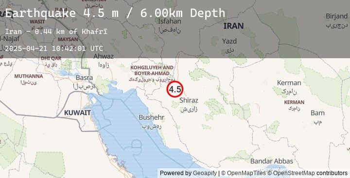 Map of SOUTHERN IRAN