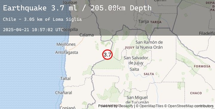 Map of ANTOFAGASTA, CHILE