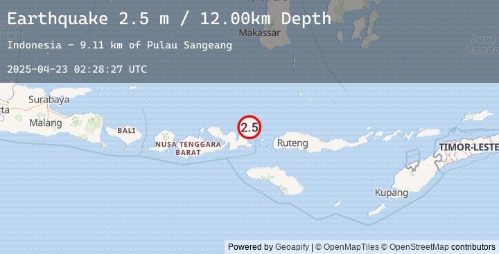 Map of FLORES REGION, INDONESIA