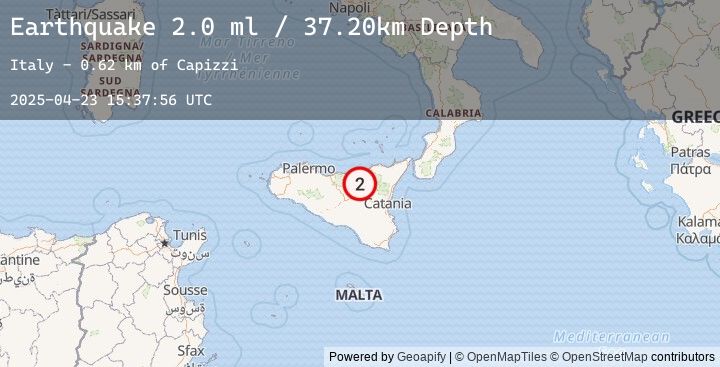 Map of SICILY, ITALY