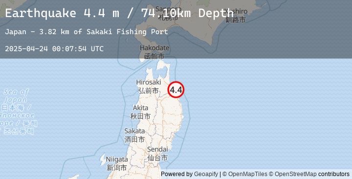 Map of NEAR EAST COAST OF HONSHU, JAPAN