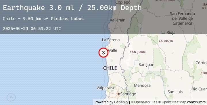 Map of OFFSHORE COQUIMBO, CHILE