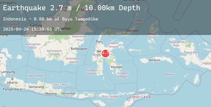 Map of SULAWESI, INDONESIA