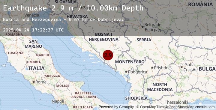 Map of BOSNIA AND HERZEGOVINA