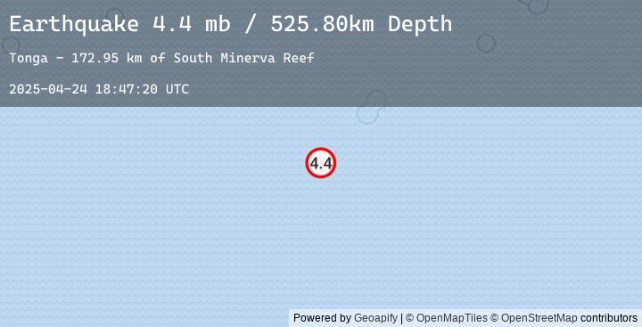 Map of SOUTH OF FIJI ISLANDS