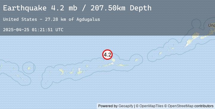 Map of ANDREANOF ISLANDS, ALEUTIAN IS.