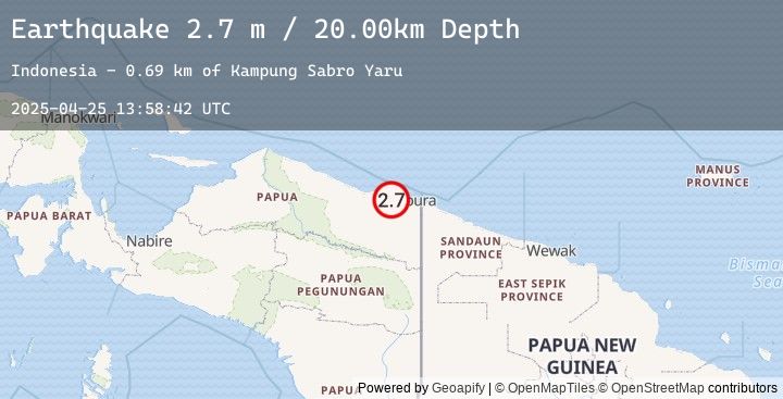 Map of NEAR N COAST OF PAPUA, INDONESIA