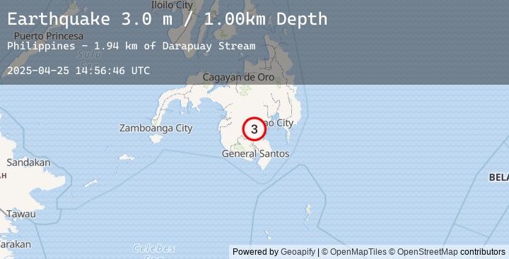 Map of MINDANAO, PHILIPPINES