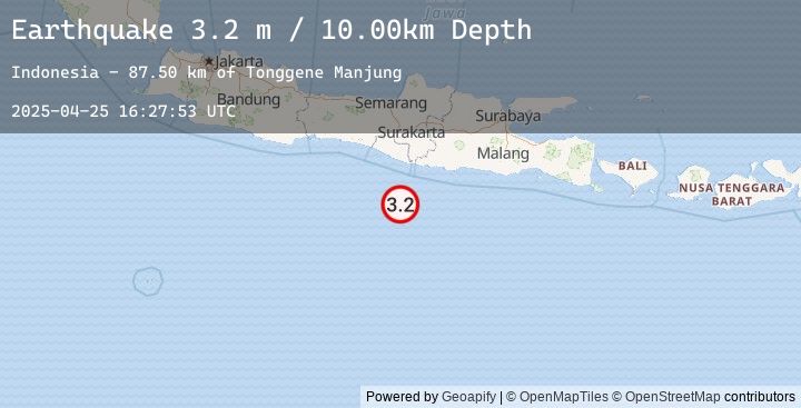 Map of JAVA, INDONESIA