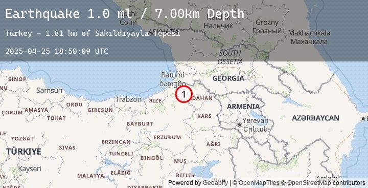 Map of EASTERN TURKEY
