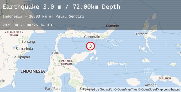 Map of SULAWESI, INDONESIA