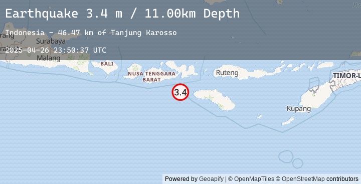 Map of SUMBAWA REGION, INDONESIA